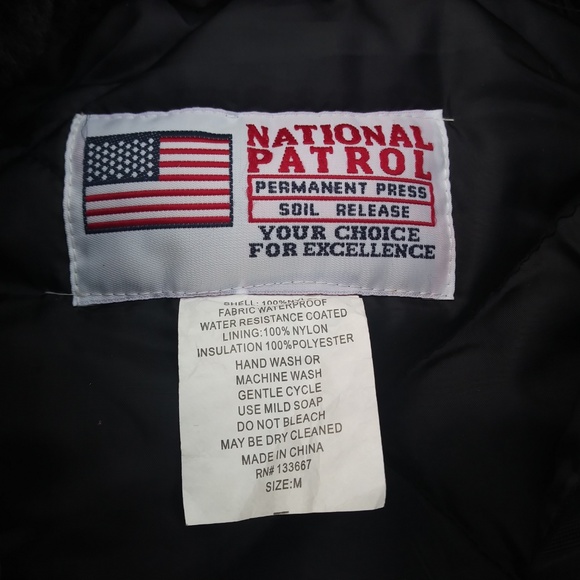 National Patrol Bomber Jacket, Men's Small - Picture 2 of 3